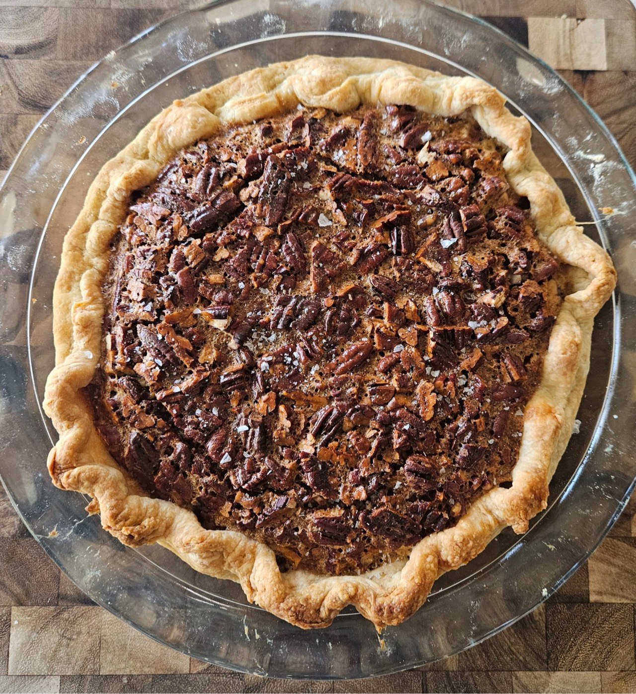 Bourbon-Maple Pecan Pie with Brown-Butter Custard