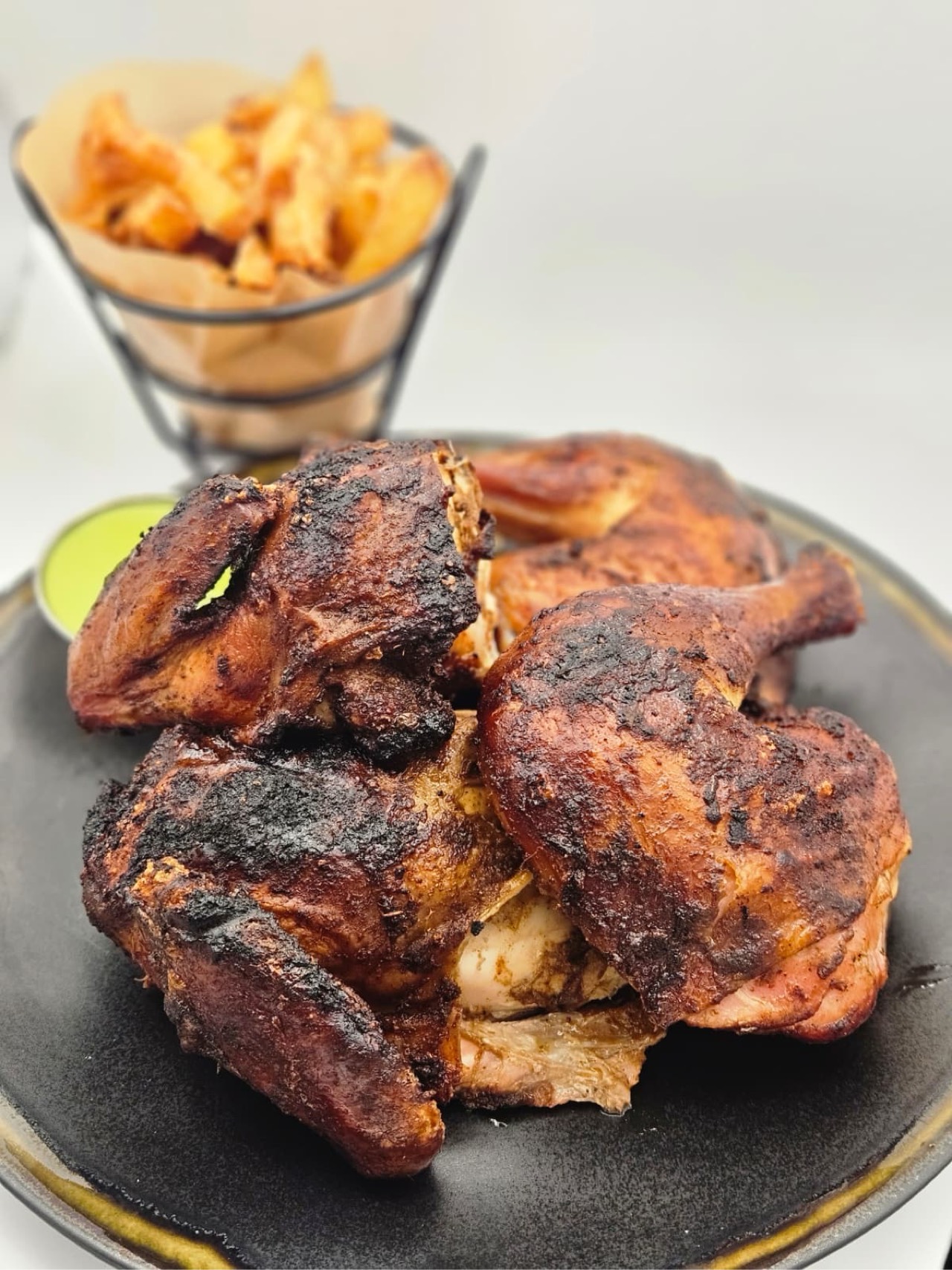 Weeknight Ají-Marinated Chicken Thighs with Charred Vegetable Salad
